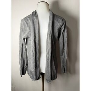 ZARA KNIT Womens Grey Drape Front Cardigan Sweater Duster Size L